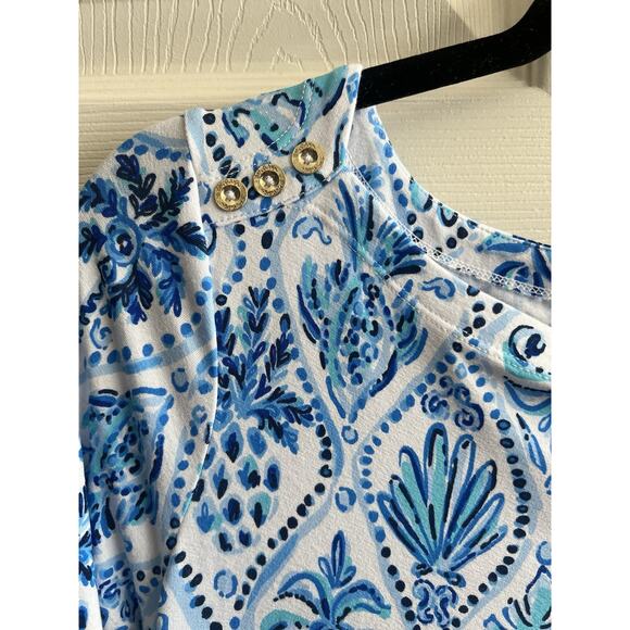 LILLY PULITIZER Sophie Resort White Isle Of Tile UPF 50+ Shift Dress Sz S - Picture 7 of 13